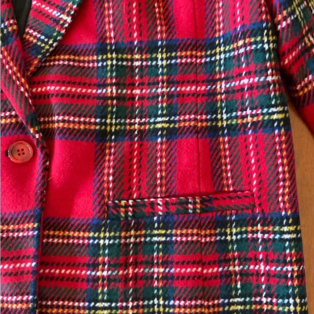 English Factory Red Plaid Blazer - Picture 8 of 10